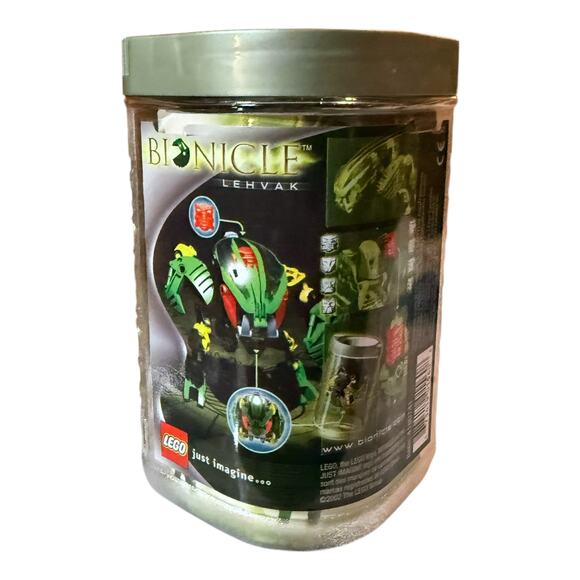 Vintage LEGO BIONICLE Lehvak Green Red 8564 Set with Canister Complete Set - Picture 13 of 13